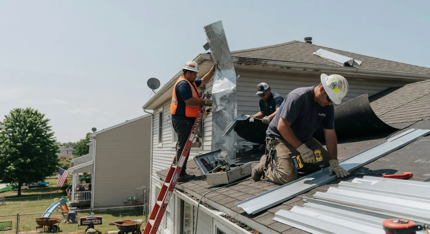 Storm Damage Metal Roof Repair in South Jordan, UT